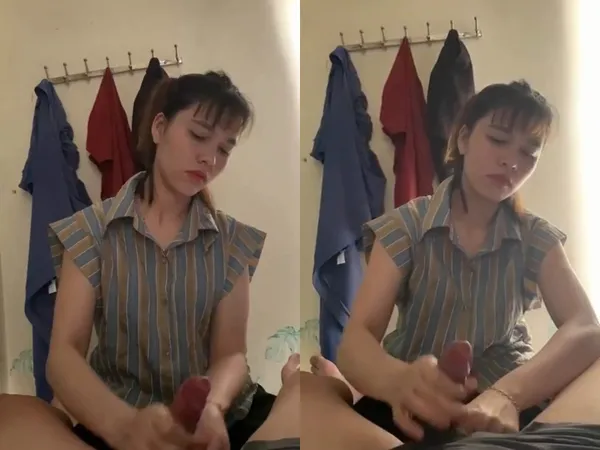 chịch lén lút Anh trai đi vắng, ép vợ của anh trai sục của cặc cho mình xuất tinh